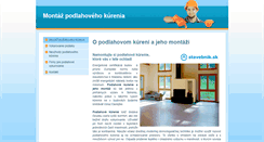 Desktop Screenshot of podlahovekurenie.eu