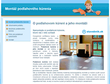 Tablet Screenshot of podlahovekurenie.eu